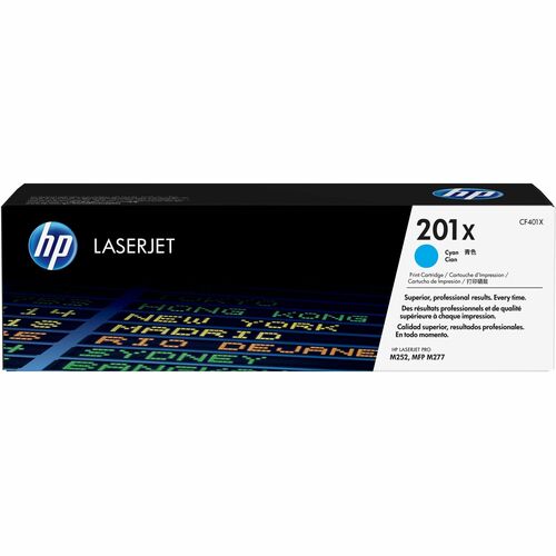 HP 201X (CF401X) Hoch Kapazität Laserdruck Tonerkartusche - Cyan - Original - Einzelpackung - 1 Each - Laserdruck - Hoch Kapazität - 1er Pack