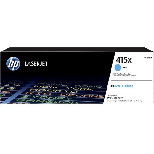 HP 415X Hoch Kapazität Laserdruck Tonerkartusche - Cyan - Original - 1 Stück - 6000 Seiten