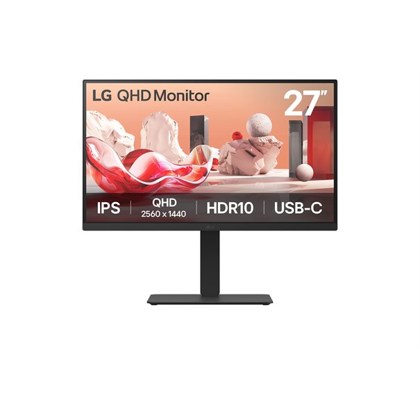 LG LCD 27BA75QB-B 27" black USB-C, KVM, Daisy Chain,RJ45 Monitor