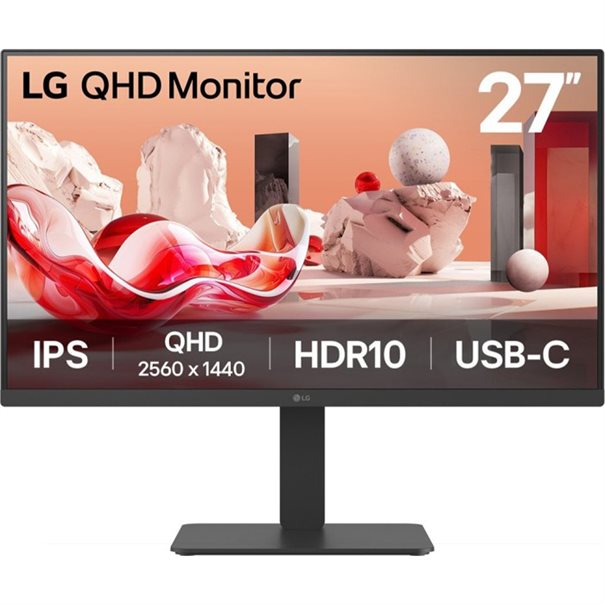 LG LCD 27BA65QB-B 27" black USB-C, KVM, Daisy Chain Monitor