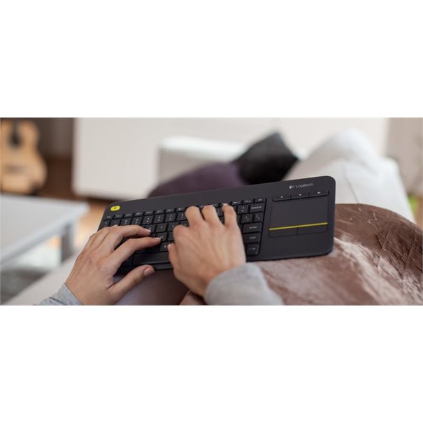 Logitech Keyboard K400 Plus Wireless Touch [DE] black Tastatur
