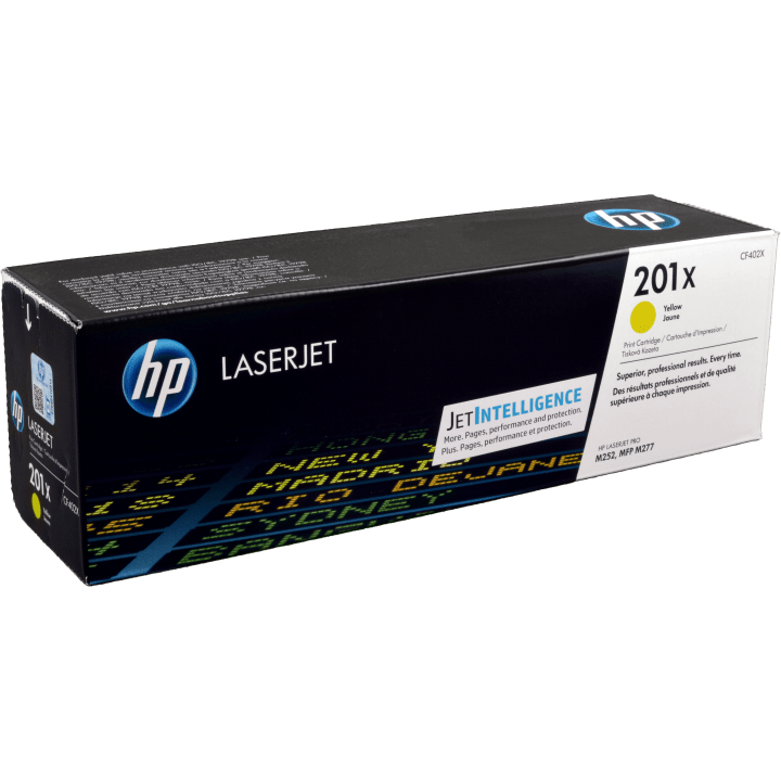 HP 201X (CF402X) Hoch Kapazität Laserdruck Tonerkartusche - Gelb - Original - Einzelpackung - 1 Each - Laserdruck - Hoch Kapazität - 1er Pack